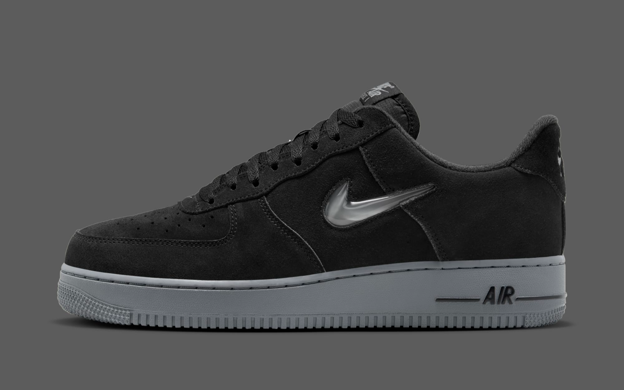 The Jewel Swoosh Air Force 1 Appears In Black Suede | House